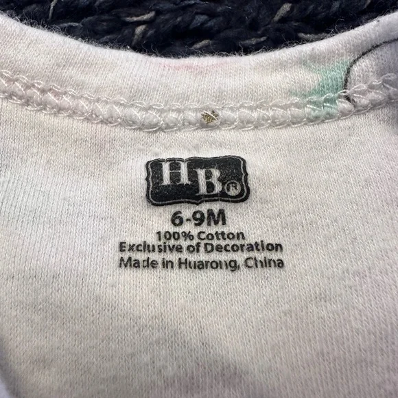 Hudson Baby Unicorn and Rainbow Bodysuit - White and Pink - Picture 3 of 3